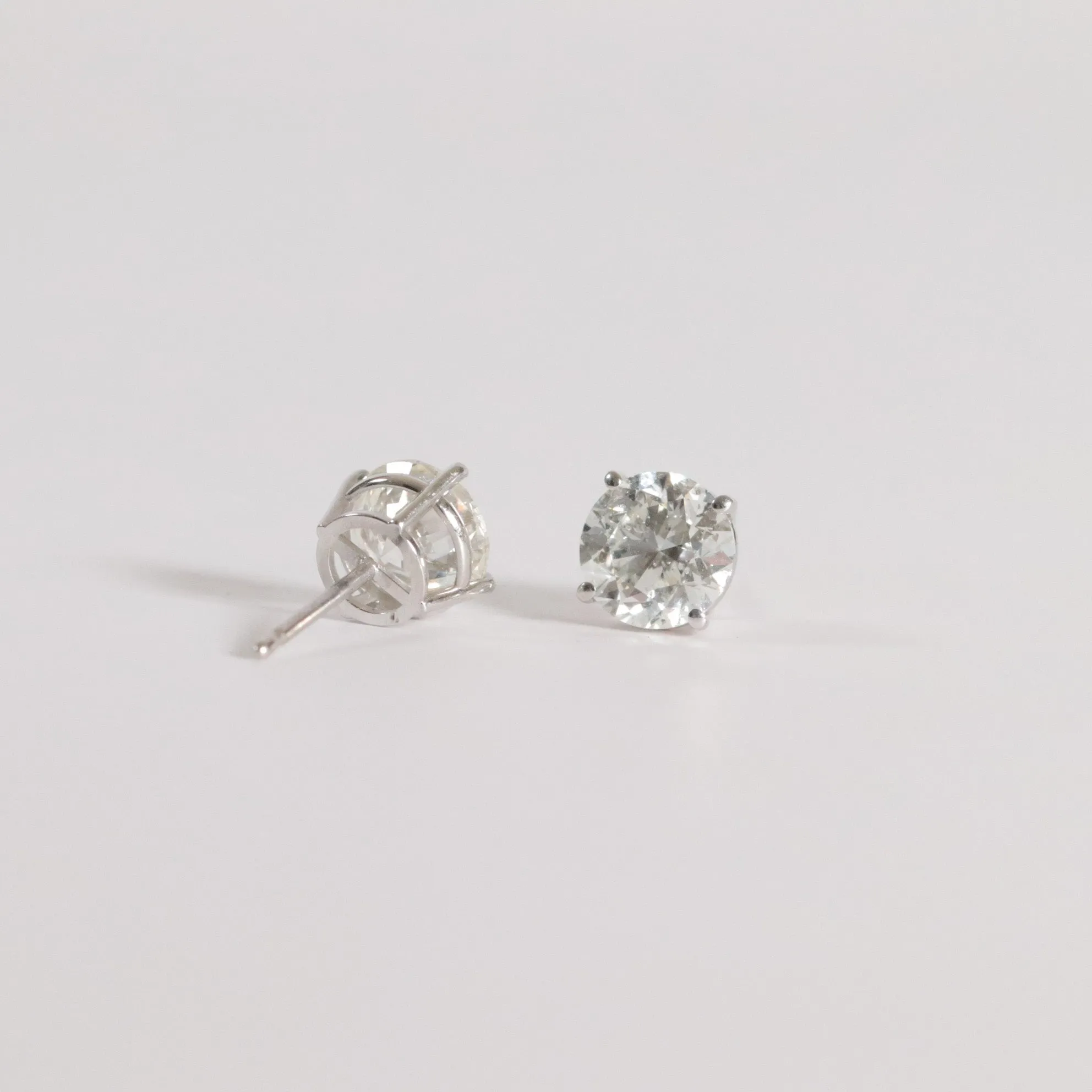 Classic Natural Diamond Studs - 4 Prong