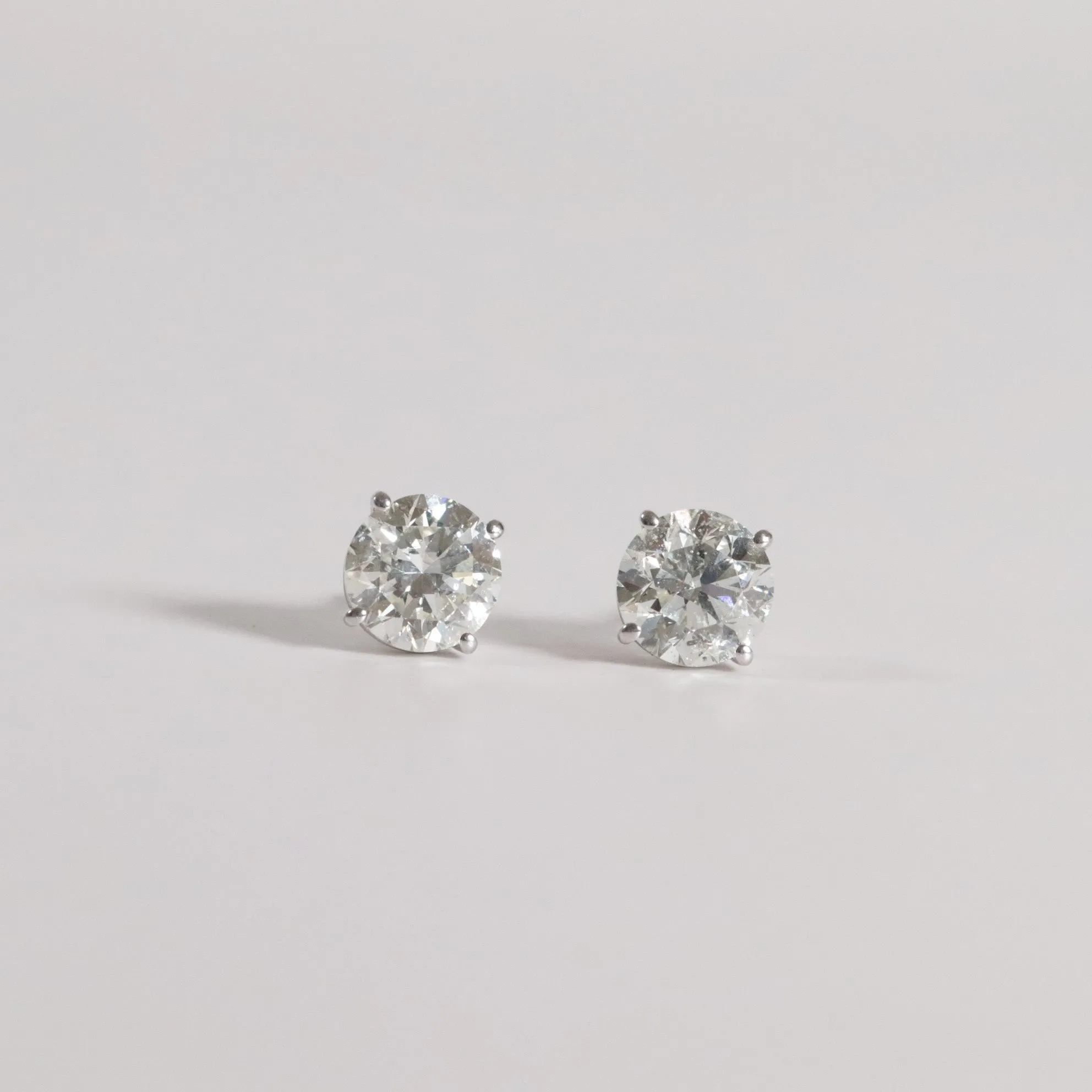 Classic Natural Diamond Studs - 4 Prong