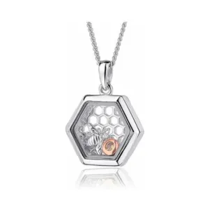 Clogau Sterling Silver Honey Bee Pendant Necklace