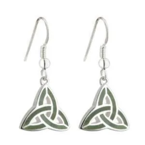 Connemara Marble Trinity Knot Drop Earrings