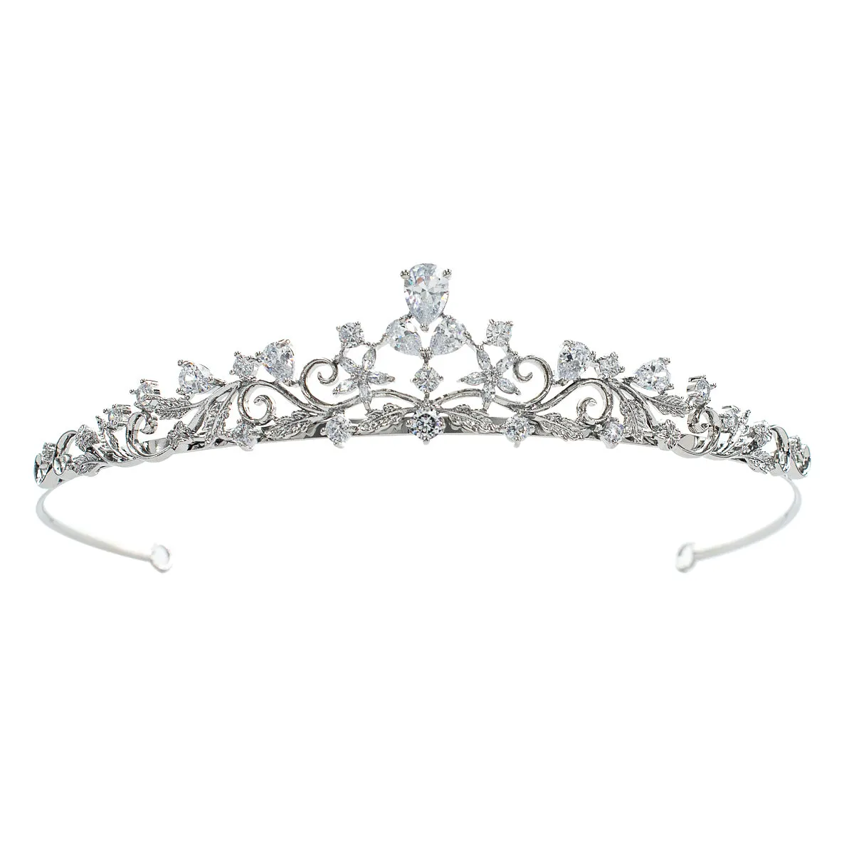 Cubic Zirconia Wedding Bridal Tiara Diadem Hair Accessories Jewelry CH10334