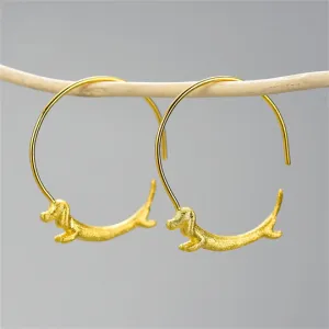 Dachshund Hoop Earrings