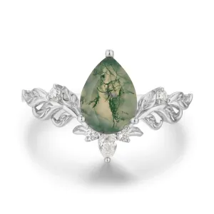 Dewdrop Moss Agate Ring©