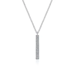 Diamond Drop Pendant Necklace in 14K White Gold