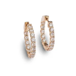 Diamond Inside-Outside Hoop Earrings