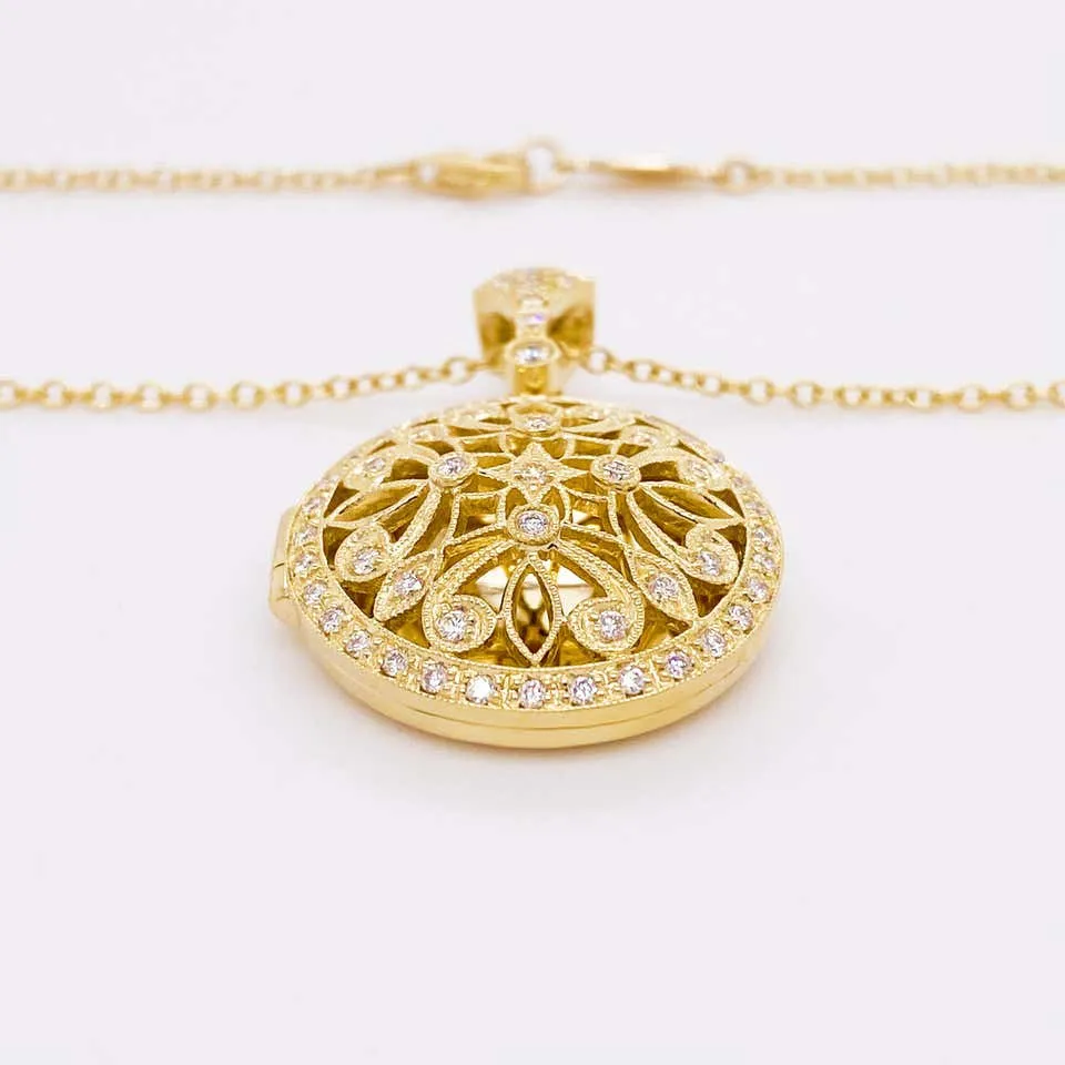 Diamond Locket Necklace