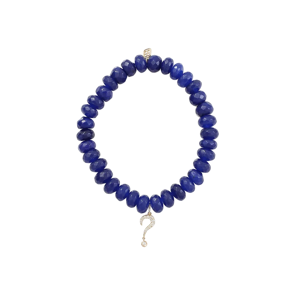 Diamond Question Mark Beaded Bracelet