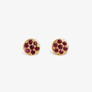 E0714R | Ruby Disc Studs