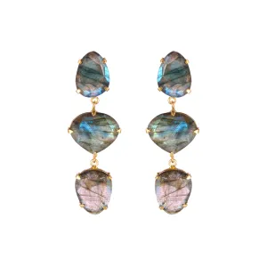 Earrings - Labradorite Trio Drops