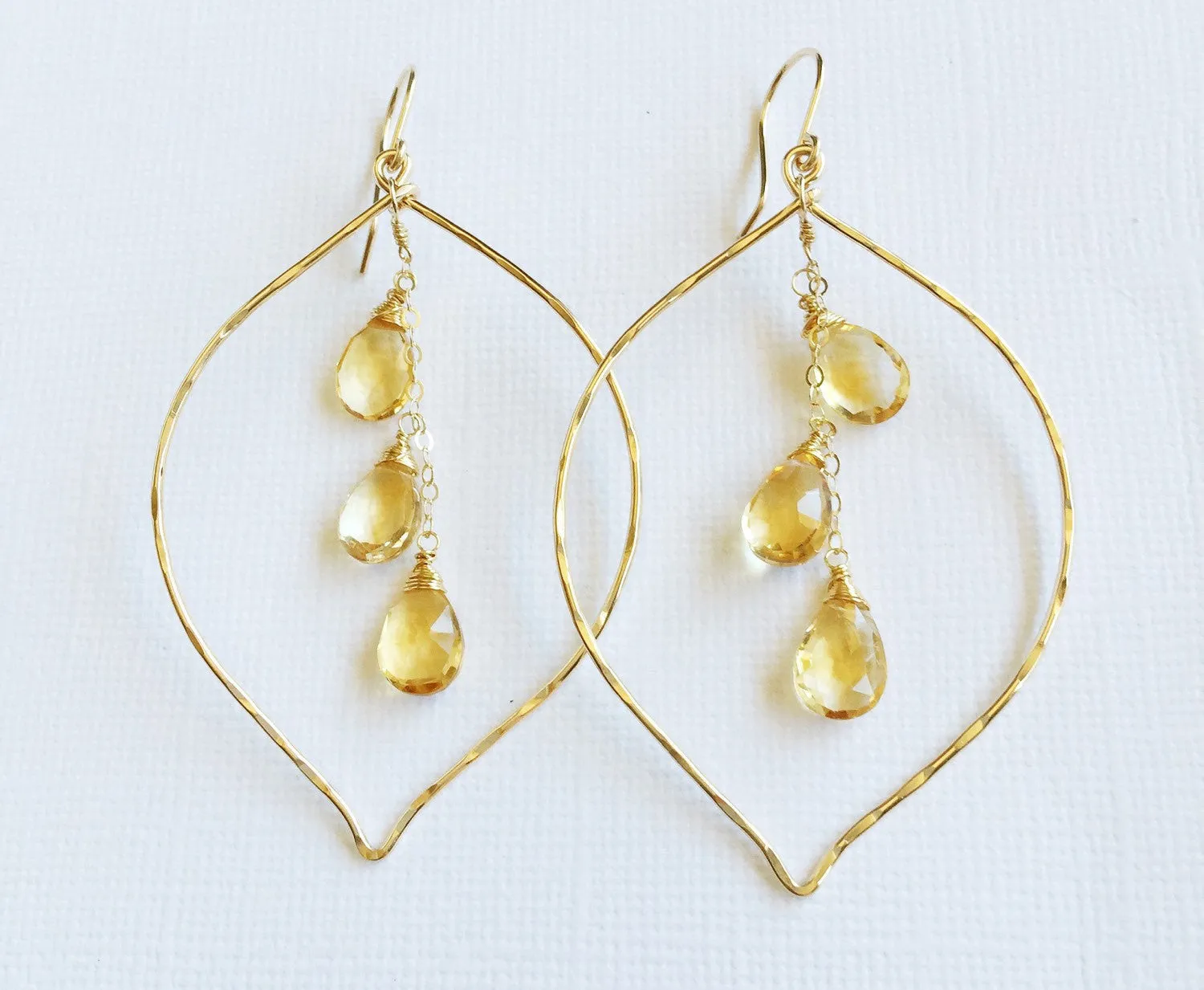 Earrings Yuri - citrine (E543)