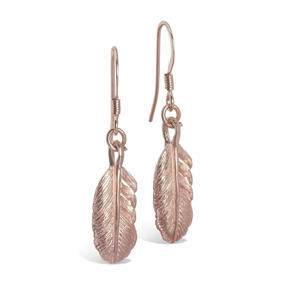 Feather Earrings | Rose Gold