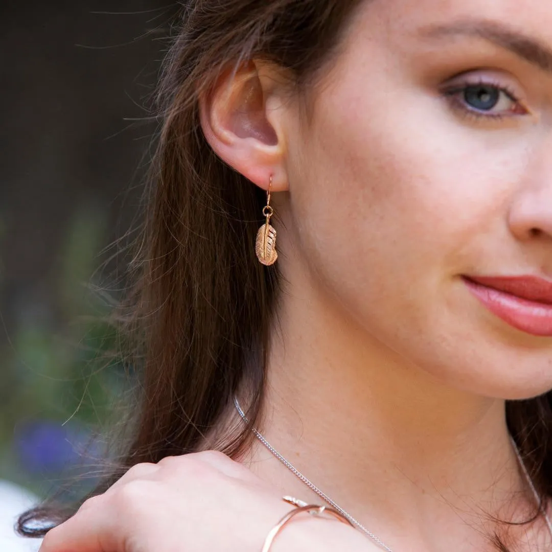 Feather Earrings | Rose Gold