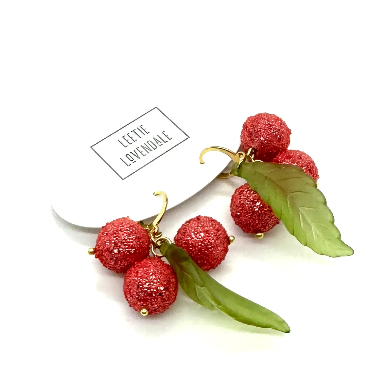 Festive Berries Sugar Bead Earrings