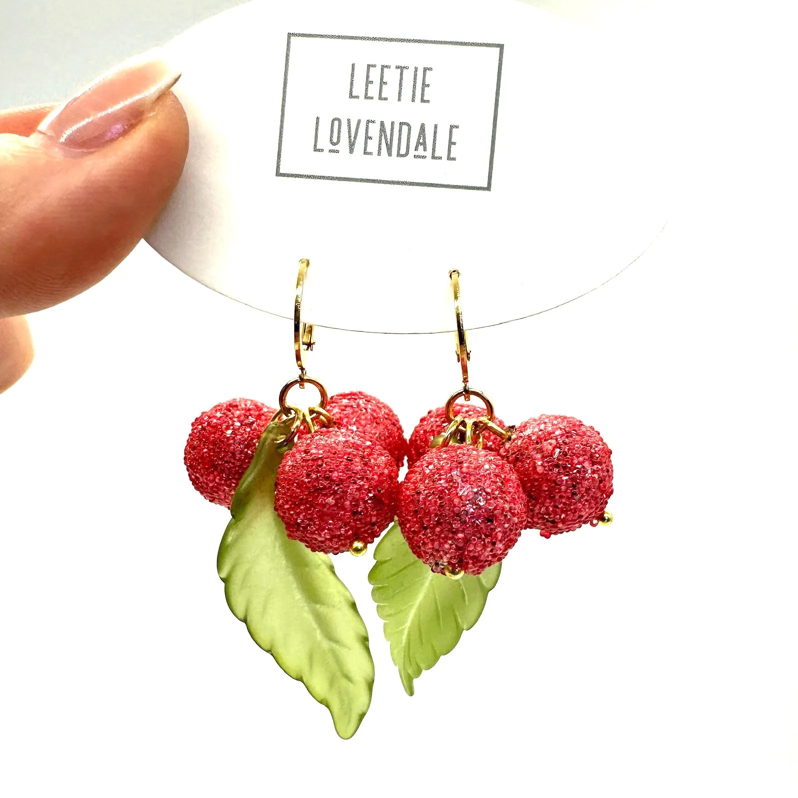 Festive Berries Sugar Bead Earrings