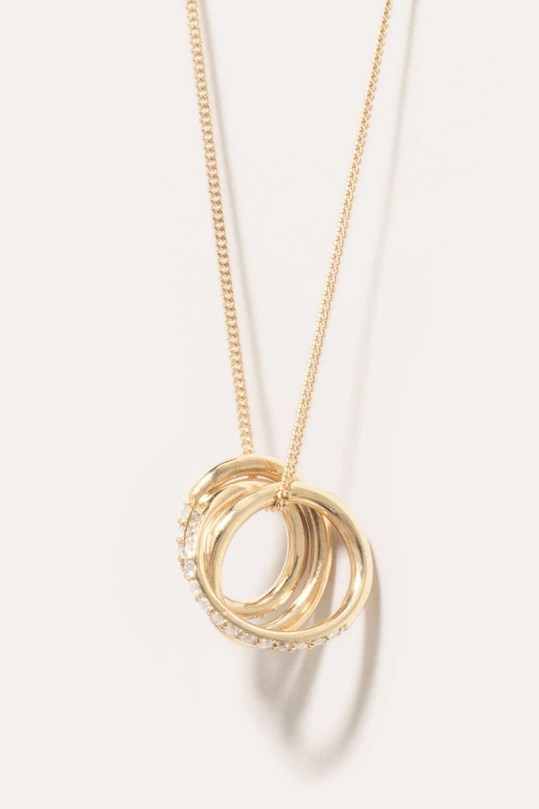 Flow - White Topaz and Gold Vermeil Pendant