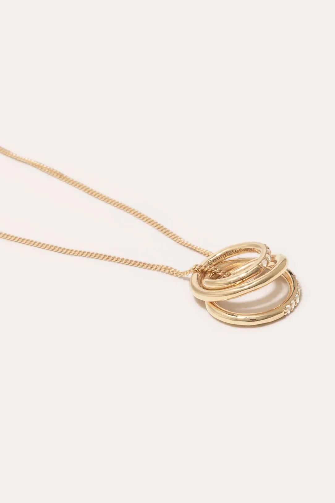 Flow - White Topaz and Gold Vermeil Pendant