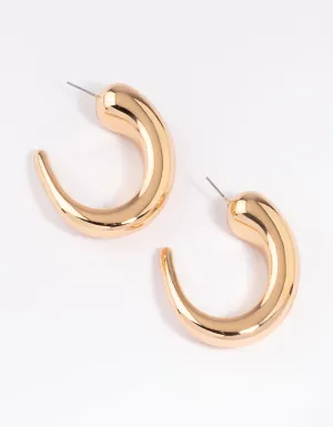 Gold Large Hoop Statement Earrings