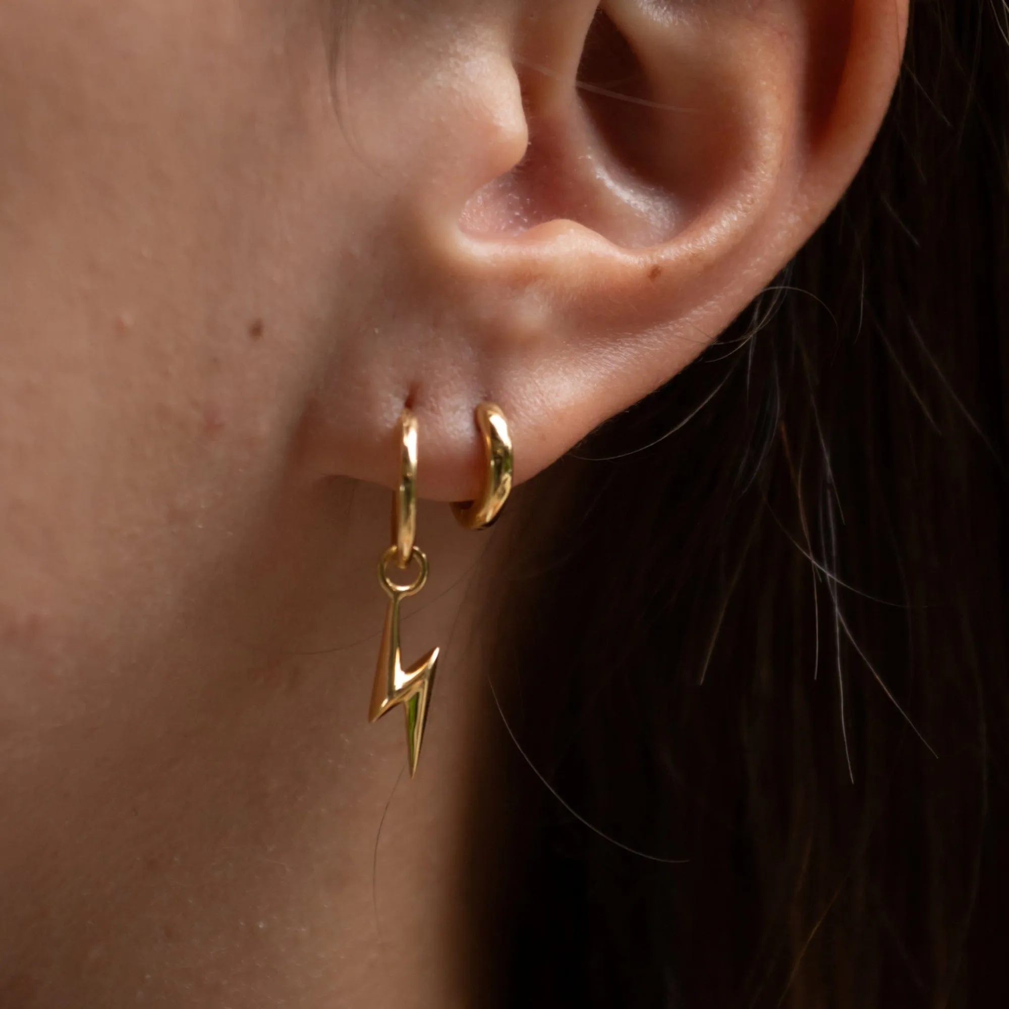 Gold Plated Large Huggie Hoop Earrings