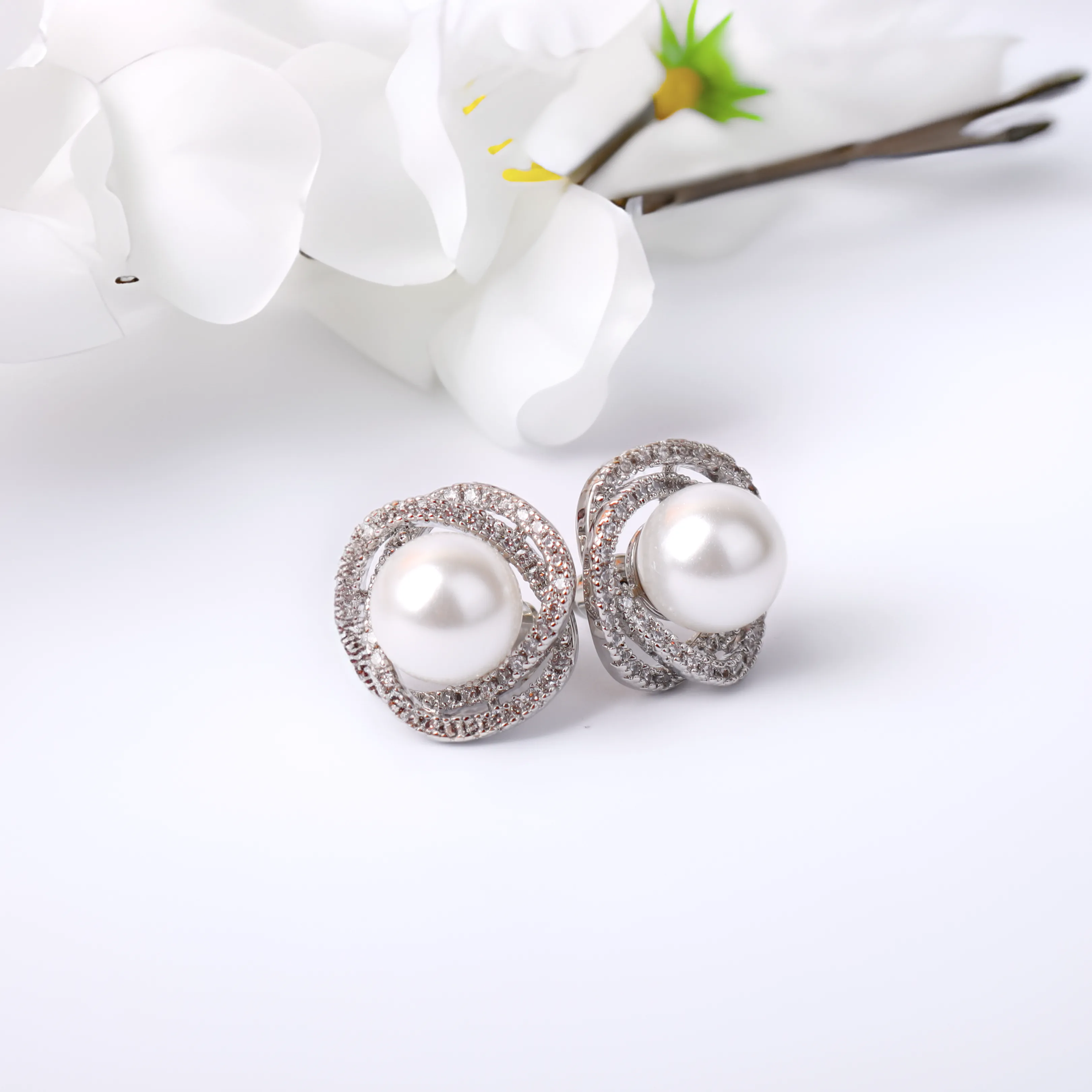 G.Silver Pearl Earring.