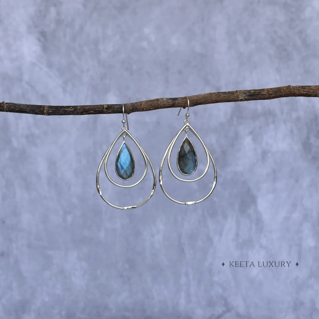 Gypsy Pears - Labradorite Earrings