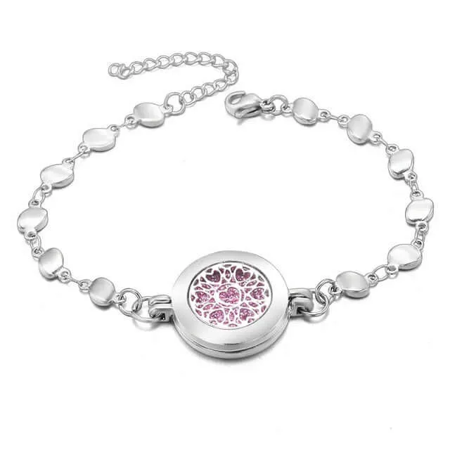 Heart-Shaped Adjustable Aromatherapy Bracelet