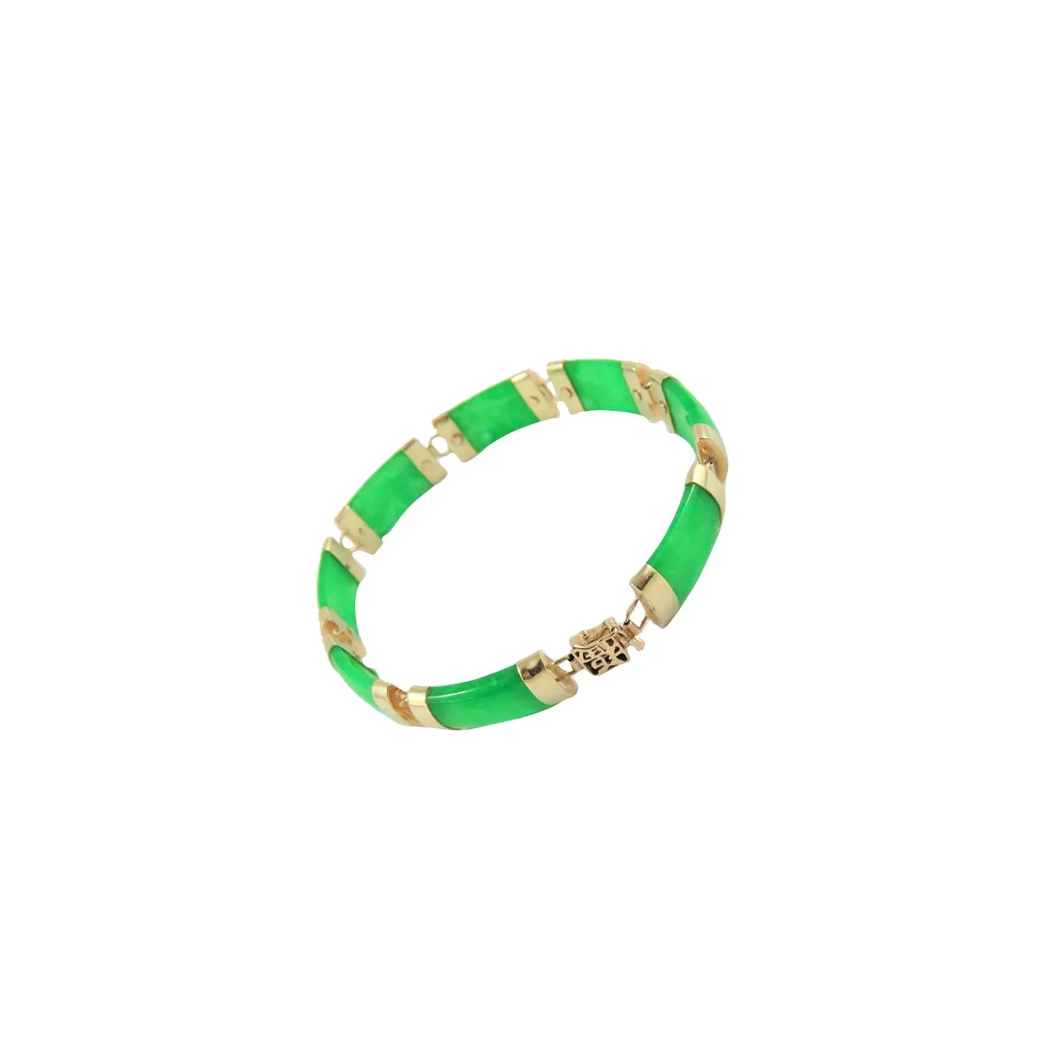 Jade Bar Link Bracelet (14K)