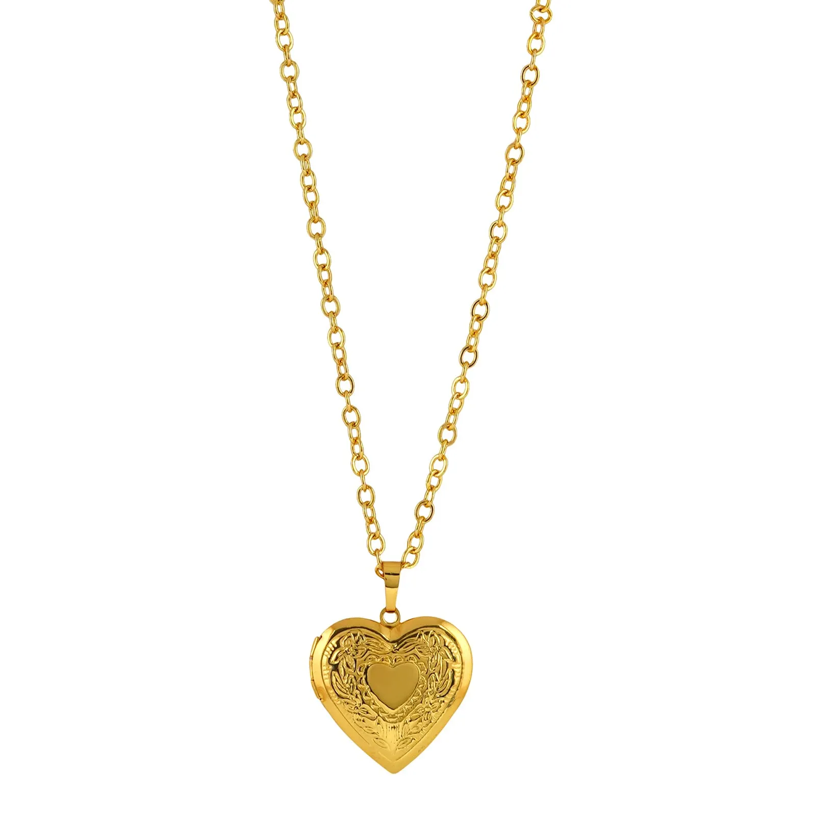 Joker & Witch Hazey Gold Heart Necklace