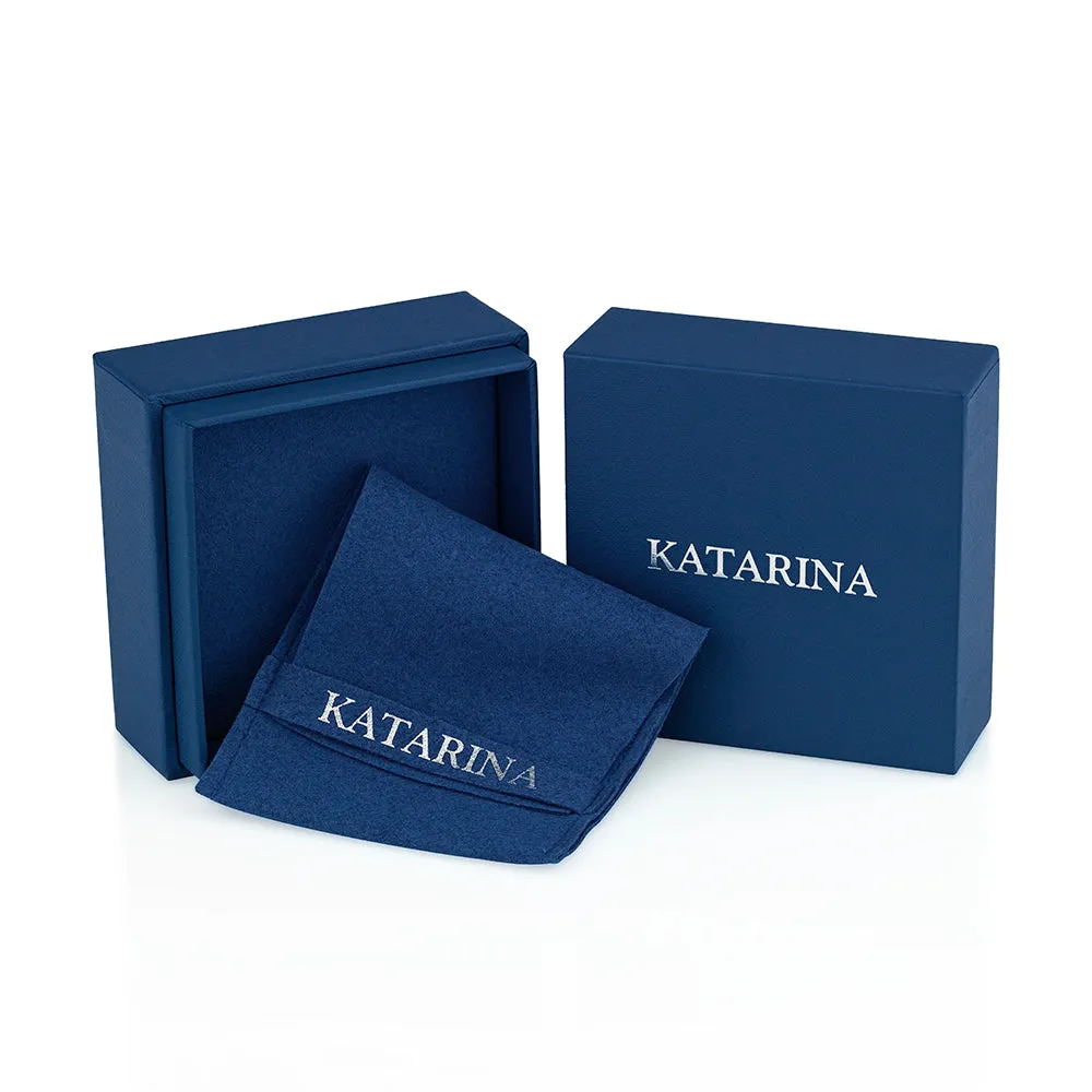 KATARINA 1/10 cttw Bezel Set Diamond Huggie Earrings