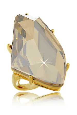 KENNETH JAY LANE JOSEPHINE Hexagonal Citrine Crystal Ring