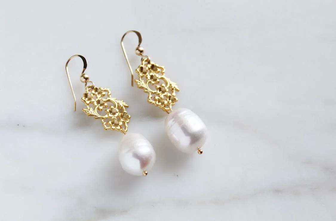 Lace & Pearl dangles