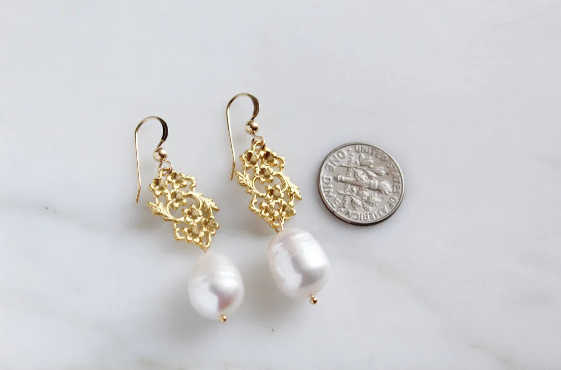 Lace & Pearl dangles