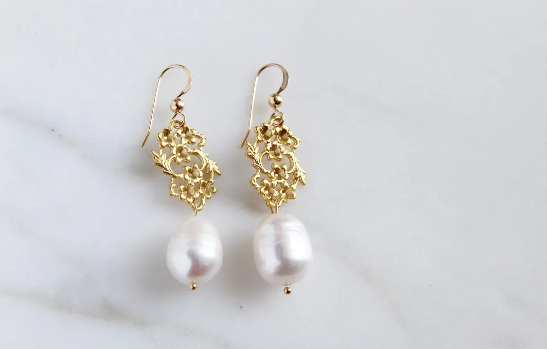 Lace & Pearl dangles