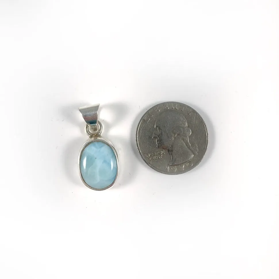 Larimar & Sterling Silver Pendant