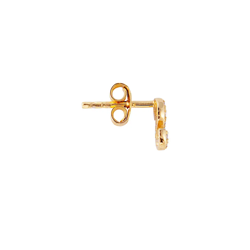 LETTER PAVE STUD - R