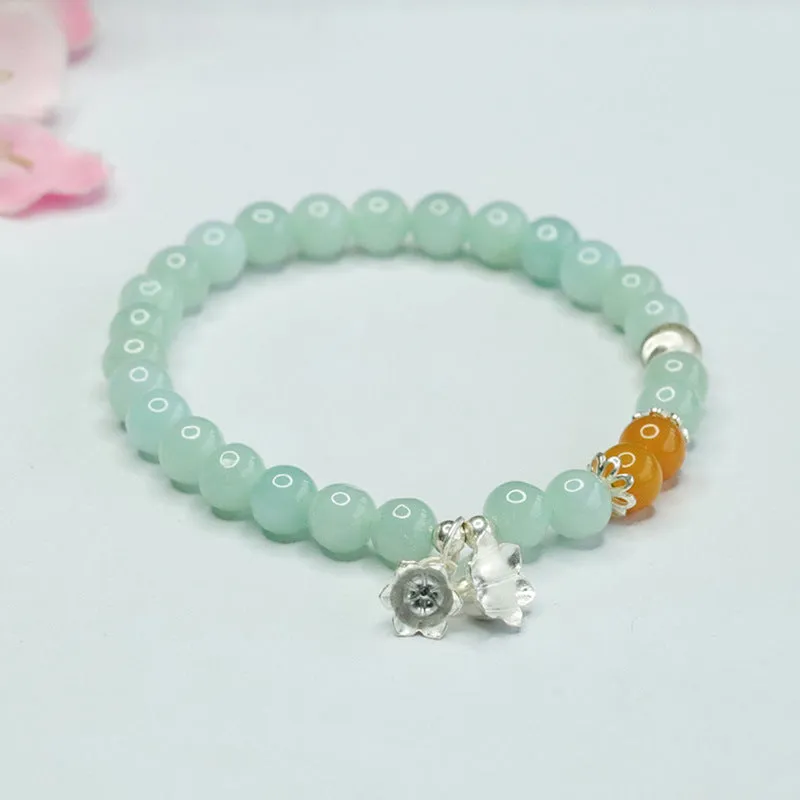 Lily of The Valley Fortune's Favor Sterling Silver Jade Bracelet