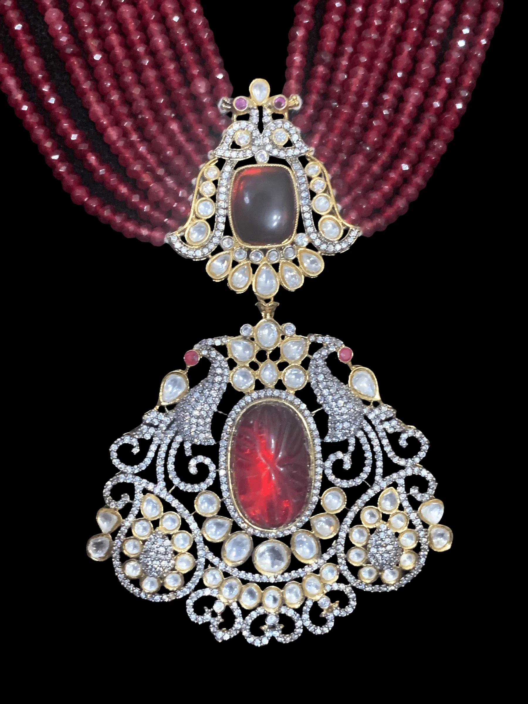 LN113 Eshra victorian Rani haar -Ruby  ( READY TO SHIP )