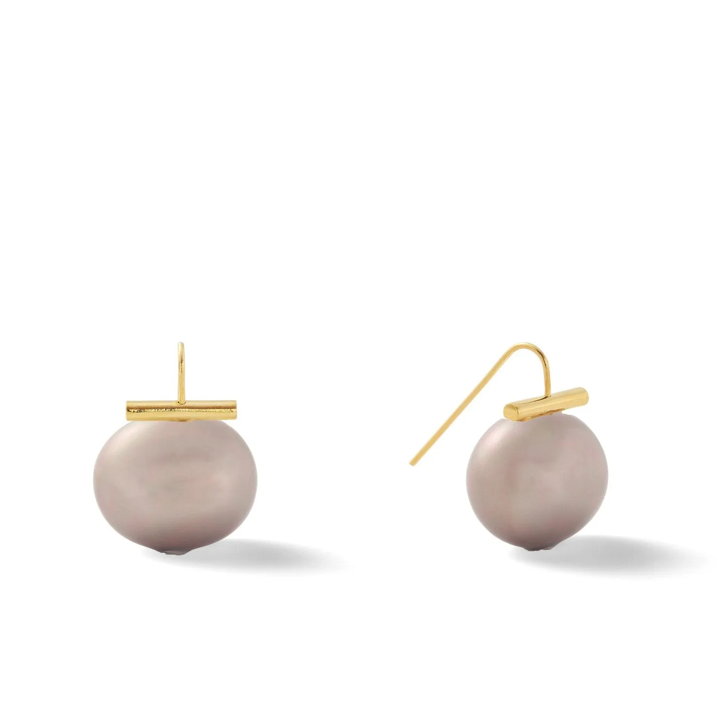 Lrg Pebble Pearl Earring