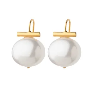 Lrg Pebble Pearl Earring