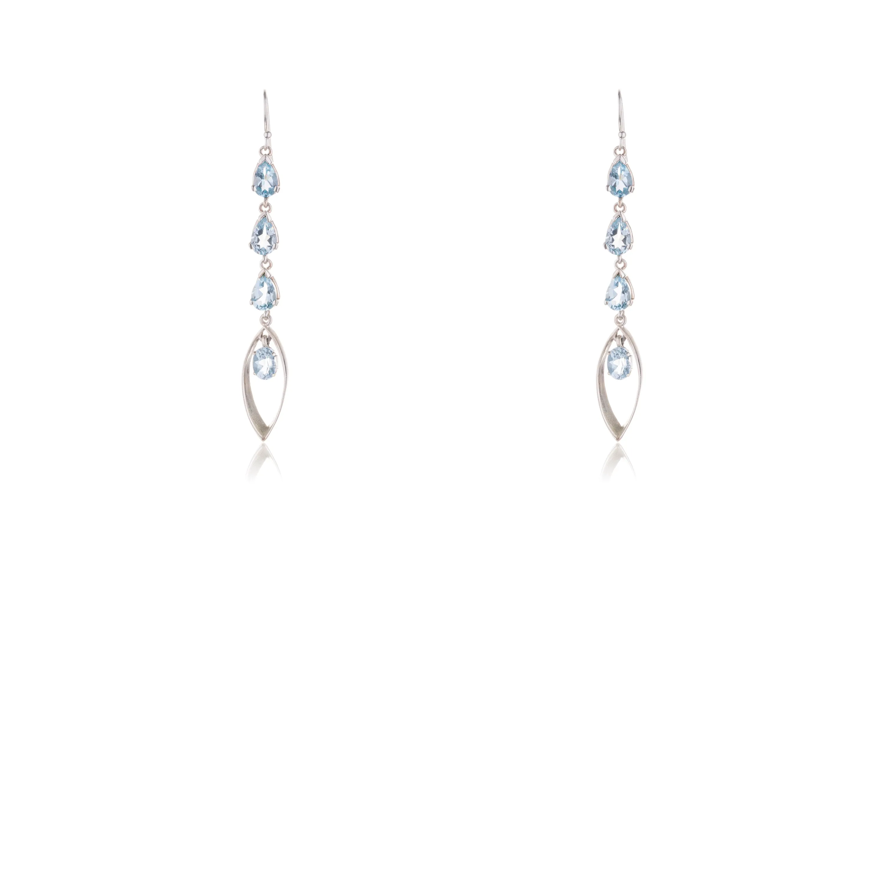 Lucia Blue Topaz Earrings, Sterling Silver