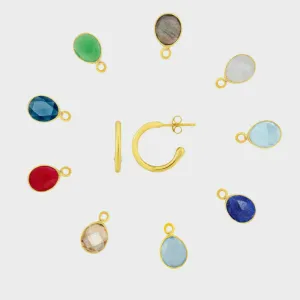 Manhattan Gold Interchangeable Gemstone Earrings