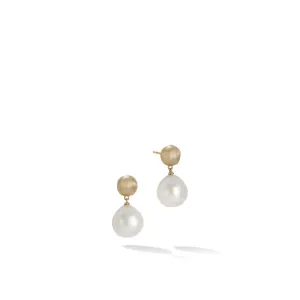 Marco Bicego Africa Collection 18K Yellow Gold and Pearl Drop Earrings