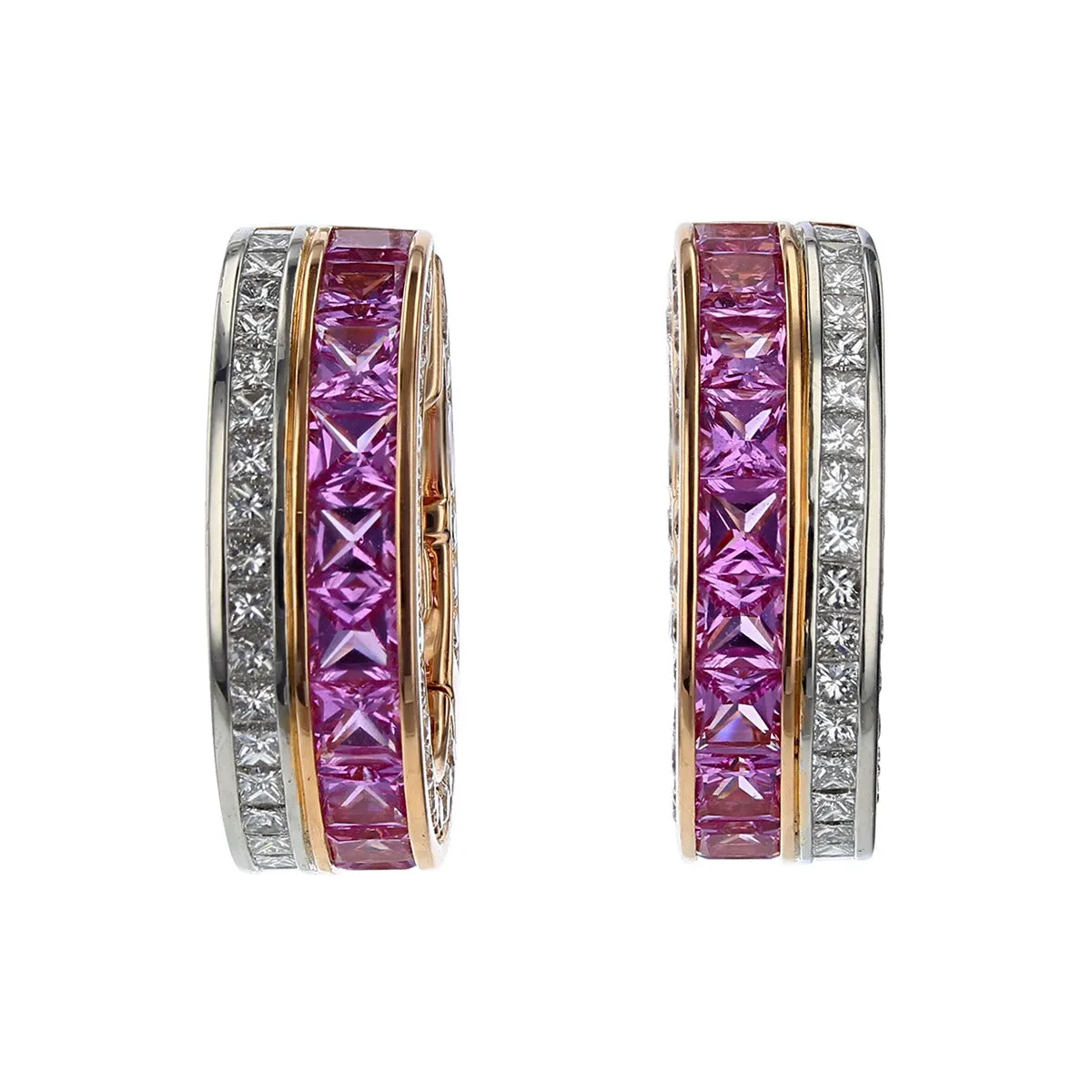 Masterpiece Double Row Hoop Earrings