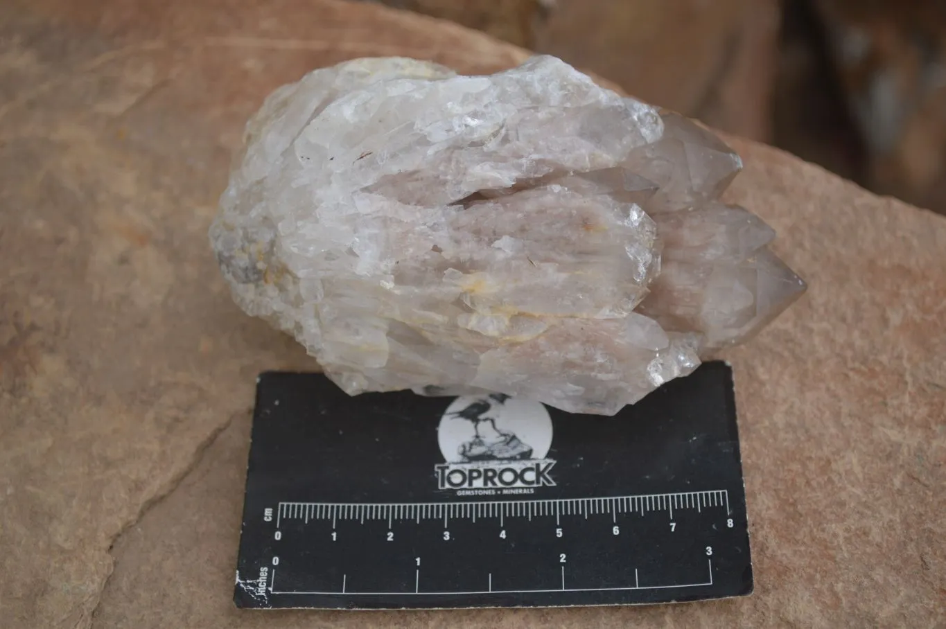 Natural Cascading White Phantom Quartz Clusters x 6 From Luena, Congo