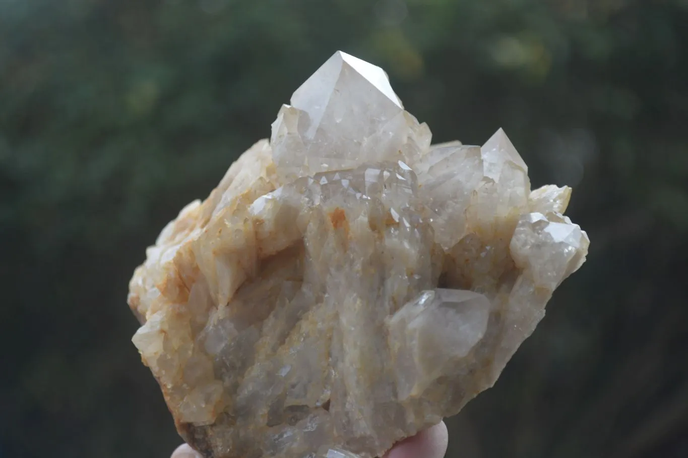 Natural Cascading White Phantom Smokey Quartz Specimens x 3 From Luena, Congo