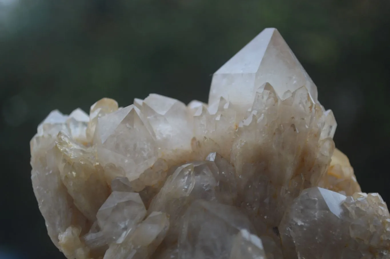 Natural Cascading White Phantom Smokey Quartz Specimens x 3 From Luena, Congo