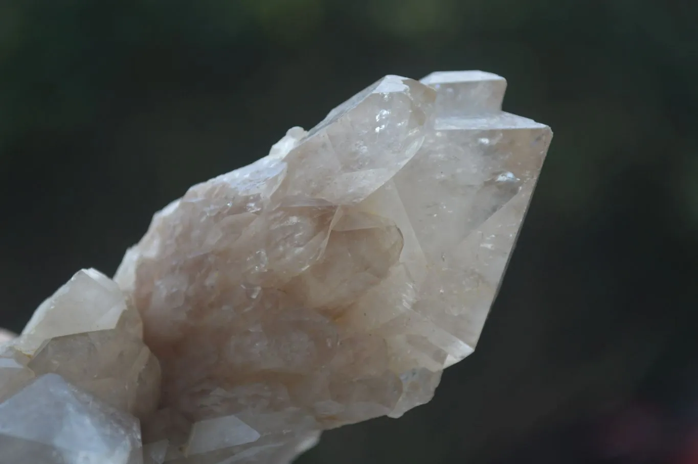 Natural Cascading White Phantom Smokey Quartz Specimens x 3 From Luena, Congo