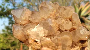 Natural Smokey White Phantom Quartz Cluster x 1 From Luena, Congo