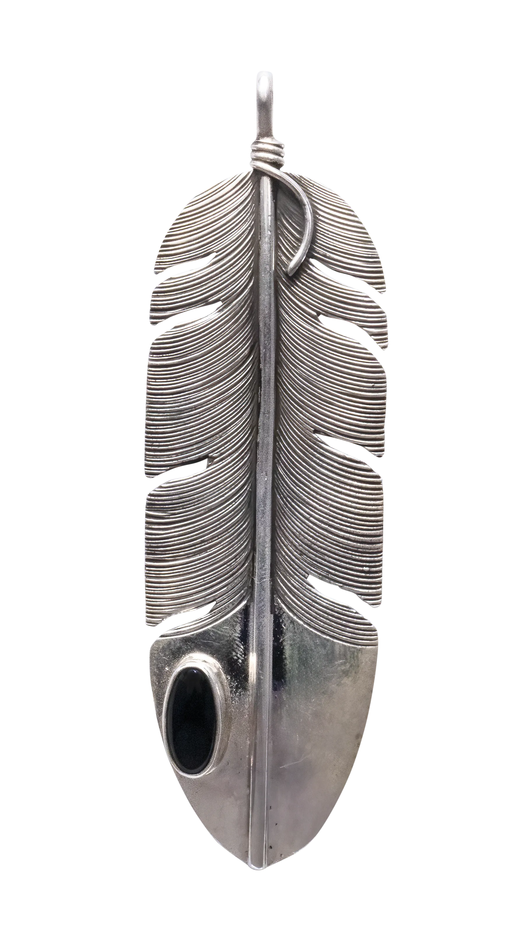 Onyx Feather Pendant | Lena Platero