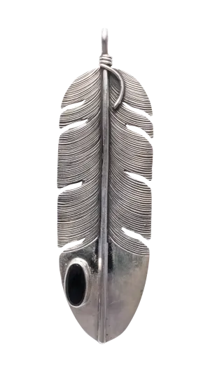 Onyx Feather Pendant | Lena Platero