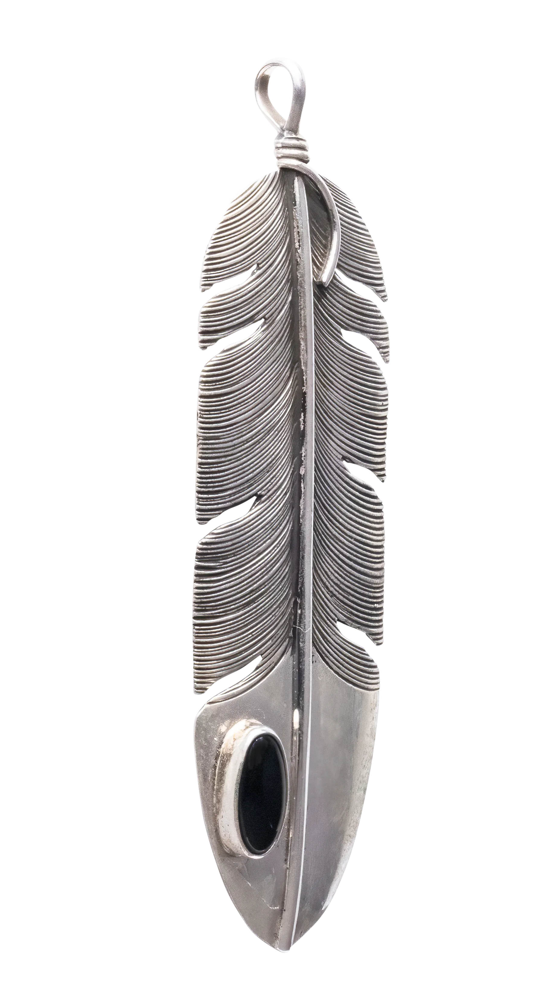 Onyx Feather Pendant | Lena Platero